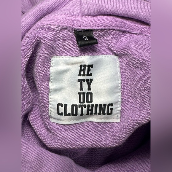 Purple Ombre Hoodie Sweatshirt Pullover Drawstring Comfy Casual Loungewear - Picture 3 of 6